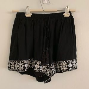 Francesca’s Collection Black Silky Shorts